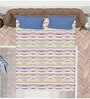 Multicolor Abstract 120 TC Cotton King Sized Double Bedsheet with 2 Pillow Covers Glenn SS23 Collection