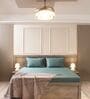 Pastel Aqua 100% Cotton 300TC Solid Superking Bedsheet with 2 Pillow Covers (Quilted)