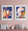 Pastel Bloom Multicolor Paper Framed Floral Art Print Set of 2