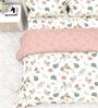 Pastel Blooms 4-Piece Combo Of Double Bed AC Comforter & Bedsheet Set