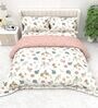 Pastel Blooms 4-Piece Combo Of Double Bed AC Comforter & Bedsheet Set