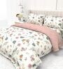Pastel Blooms 4-Piece Combo Of Double Bed AC Comforter & Bedsheet Set