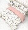 Pastel Blooms 4-Piece Combo Of Double Bed AC Comforter & Bedsheet Set