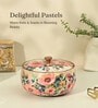 Pastel Flora Multicolour Wooden Roti Box