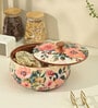 Pastel Flora Multicolour Wooden Roti Box