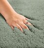 Pastel Green Geometric Microfiber 5 ft x 2 ft Machine Made Runner
