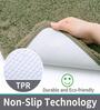 Pastel Green Geometrical Microfiber 4 x 6 Feet Machine Made Carpet