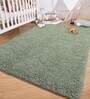 Pastel Green Solid Microfiber 3 X 5 Feet Tufted Carpet
