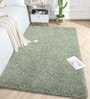 Pastel Green Solid Microfiber 4 X 6 Feet Tufted Carpet