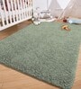 Pastel Green Solid Microfiber 4 X 6 Feet Tufted Carpet