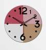 Pastel Mosaic  Wood Wall Clock In Multicolor