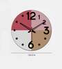 Pastel Mosaic  Wood Wall Clock In Multicolor