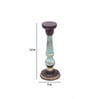 Pastel Period Black Solid Wood Candle Holder