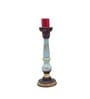 Pastel Period Black Solid Wood Candle Holder