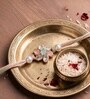 Pastel Pink Premium Handmade Designer Rakhi With Crystal Charm & Anchor Non-Bleeding Cotton Thread