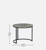 Pastorius Solid Wood Nest Of Tables In Black Finish
