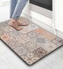 Patches Abstract Microfibre 30x18 Inches Anti Skid Door Mat