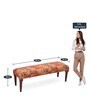 Patchwork Printed Fabric Upholstered Bench In Multi Colour