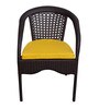 Bologna Wicker Patio Chairs in Corduroy Brown Finish Set Of 2