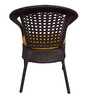 Bologna Wicker Patio Chairs in Corduroy Brown Finish Set Of 2