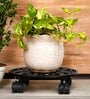 Patio Set of 2 Black Metal Plant Stand