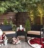 Patio Wicker Table and Chair Set in Black & Beige Colour