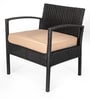 Patio Wicker Table and Chair Set in Black & Beige Colour