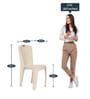 Outdoor Plastic Table and Chair Set in Beige with 4 Chairs