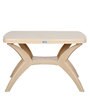 Outdoor Plastic Table and Chair Set in Beige with 4 Chairs