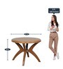 Outdoor Plastic Table and Chair Set in Sandal wood Colour