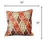 Patola And Red Printed Silk Blend Ikat 16 X 16 Inches Cushion Cover Patola And Red Printed Silk Blend Ikat 16 X 16 Inches Cushion Cover