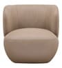 Patrica Lounger Chair In Chalk Mink Leather Fabric