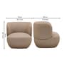 Patrica Lounger Chair In Chalk Mink Leather Fabric