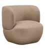 Patrica Lounger Chair In Chalk Mink Leather Fabric