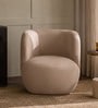 Patrica Lounger Chair In Chalk Mink Leather Fabric