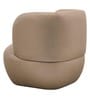 Patrica Lounger Chair In Chalk Mink Leather Fabric
