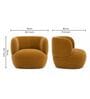 Patrica Lounger Chair With Upholstery Fabric In Orange Colour