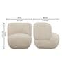Patrica Lounger Chair With Upholstery Fabric In White Colour