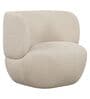 Patrica Lounger Chair With Upholstery Fabric In White Colour