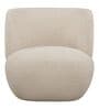 Patrica Lounger Chair With Upholstery Fabric In White Colour