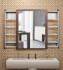 Mango Wood Rectangle Wall Mirror in Brown colour