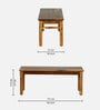 Patron Sheesham Wood Bench In Rustic Teak Finish