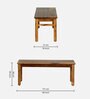 Patron Sheesham Wood Bench In Rustic Teak Finish