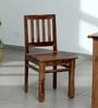 Patron Sheesham Wood Dining Chairs In Rustic Teak Finish (Set Of 2)
