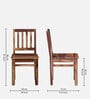 Patron Sheesham Wood Dining Chairs In Rustic Teak Finish (Set Of 2)