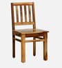 Patron Sheesham Wood Dining Chairs In Rustic Teak Finish (Set Of 2)