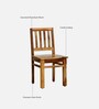 Patron Sheesham Wood Dining Chairs In Rustic Teak Finish (Set Of 2)