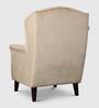 Patrona Fabric Wing Chair in Beige Colour