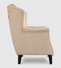 Patrona Fabric Wing Chair in Beige Colour
