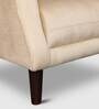Patrona Fabric Wing Chair in Beige Colour
